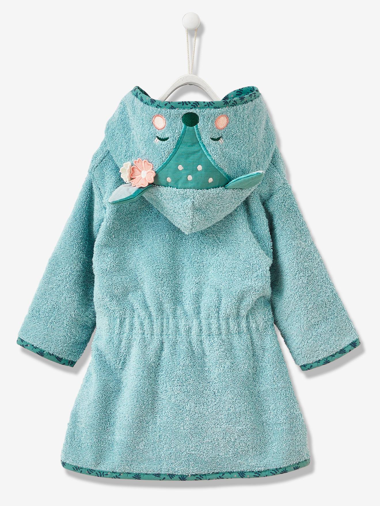 Peignoir Bebe Personnalisable Biche Vert Bebe