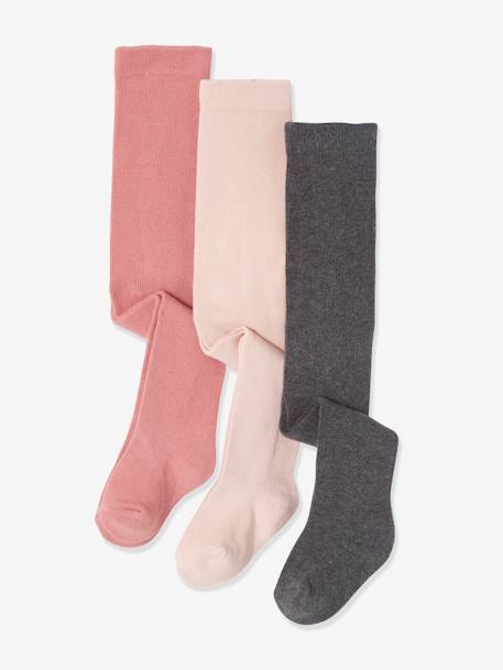 Lot De 3 Collants Bebe Maille Oeko Tex Lot Bois De Rose Bebe