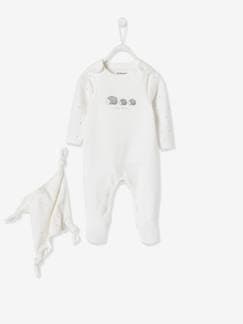 Sommer-Pyjamas-Bio-Kollektion: Baby Strampler, Body & Schmusetuch