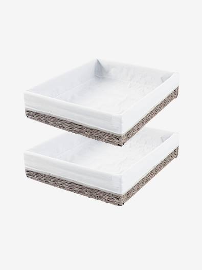 2er-Set Aufbewahrungskörbe für Wickeltisch, Möbel & Aufbewahrung