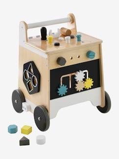 Spielzeug-Nachahmungsspiele-Haushalt, Atelier und Berufe-Holz-Lauflernwagen mit Werkzeug