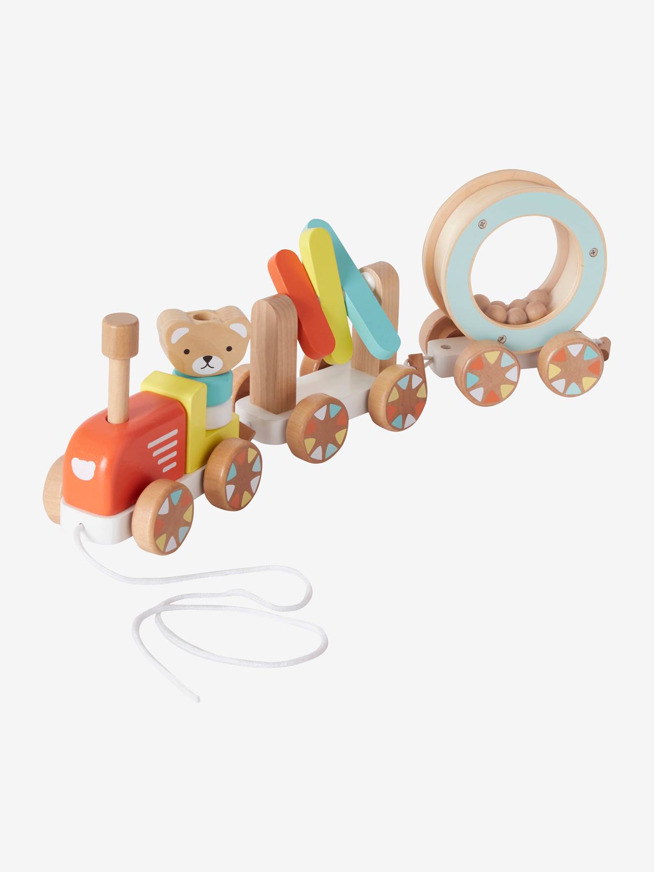 Train A Tirer Musical Beige Jouet