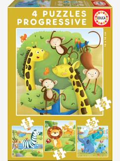 Spielzeug-Lernspiele-Puzzle-Puzzle mit verschiedenen Schwierigkeitsgraden "Wilde Tiere"