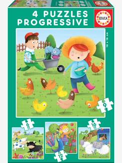 Spielzeug-Lernspiele-Puzzle-4er-Set Puzzle "Bauernhof-Tiere"