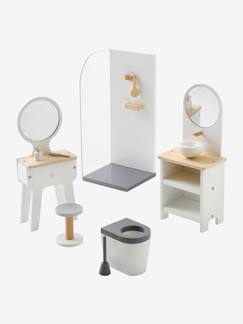 Spielzeug-Babypuppen und Puppen-Badmöbel für Modepuppen aus Holz