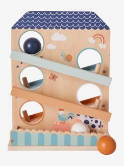 Jouet-Premier âge-Premières manipulations-Toboggan à balles en bois