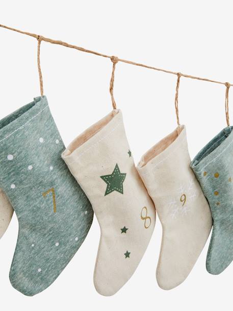 Calendrier de l'avent chaussettes de Noël, Linge de maison et décoration