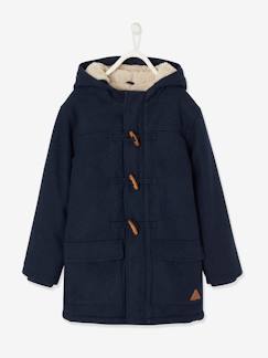 20% sur les manteaux et chaussures-Duffle-coat garçon en drap de laine doublé sherpa