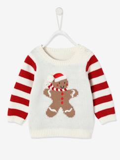 Baby-Pullover, Strickjacke, Sweatshirt-Pullover-Weihnachtspullover mit Lebkuchenmännchen
