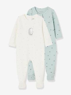 Bébé-Pyjama, surpyjama-Lot de 2 pyjamas bébé naissance en coton bio "lovely nature"