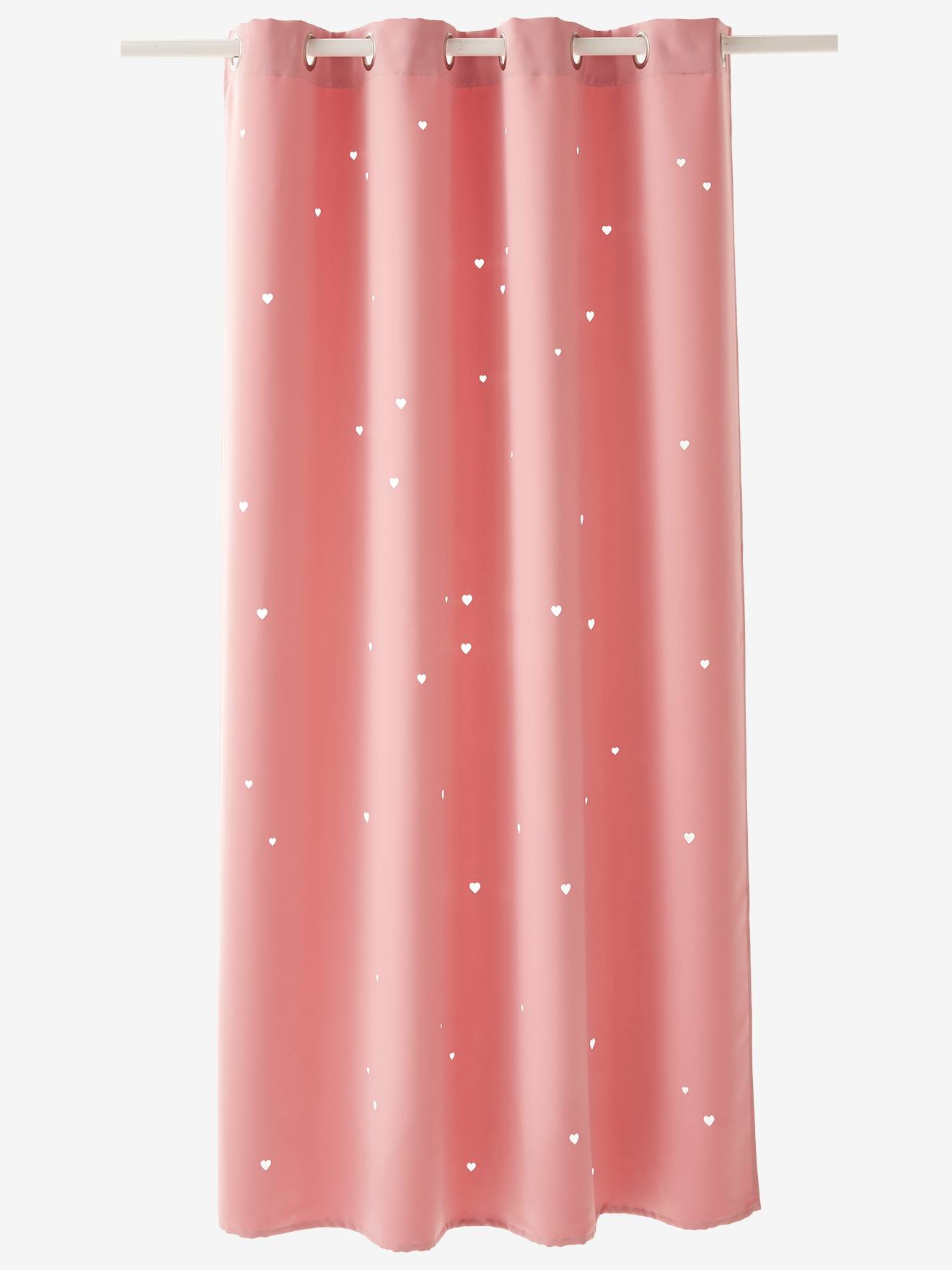 Verdunkelungsvorhang mit ausgestanzten Sternen Dekoration Bettwäsche - rosa/herzen, 