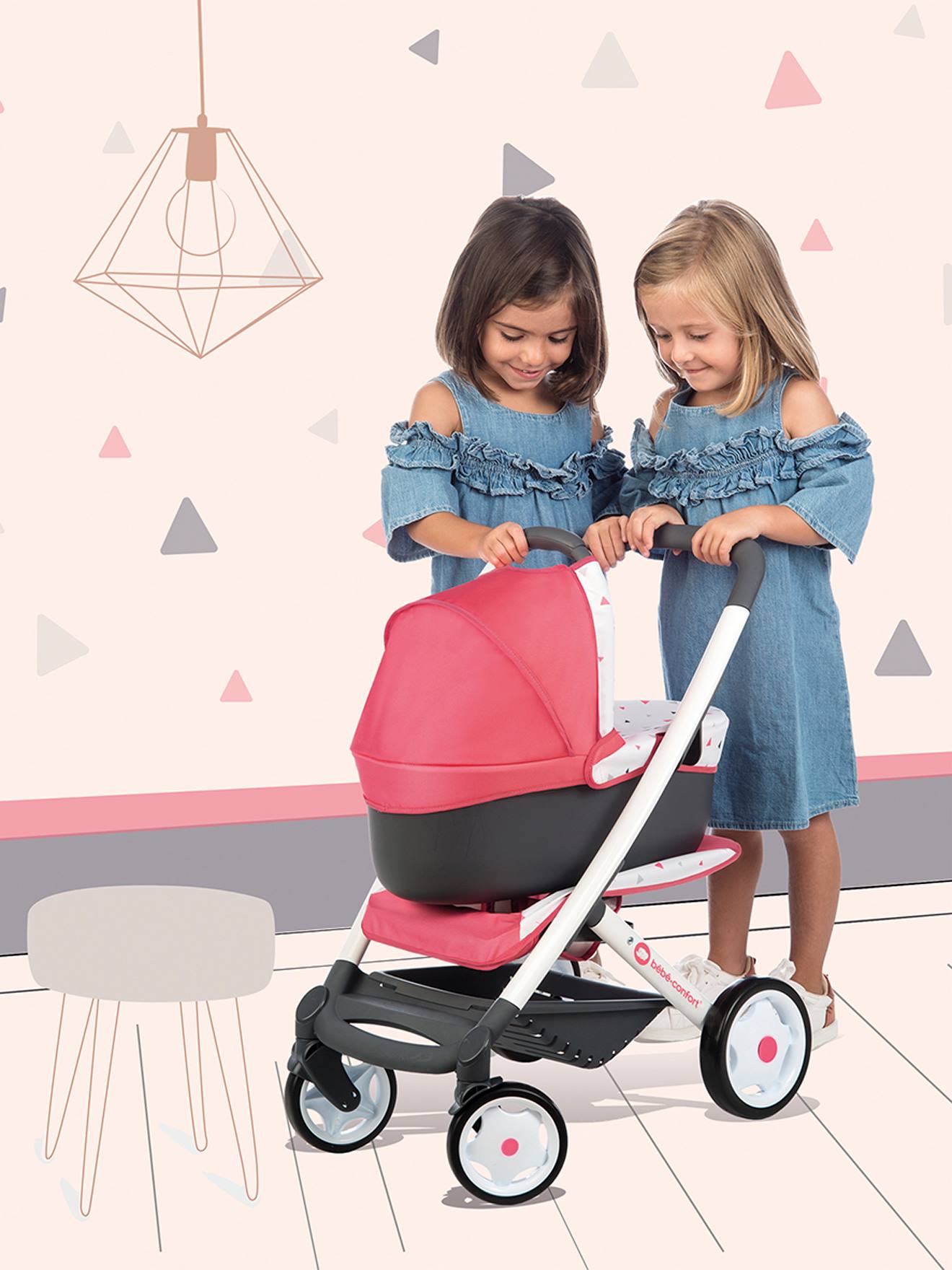 Combine Poussette Landau Bebe Confort Smoby Rose Jouet Combine Poussette Landau Bebe Confort Smoby Rose Jouet
