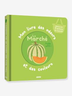 Spielzeug-Bücher (französisch)-Französischsprachiges Duftbilderbuch „Mon livre des odeurs et des couleurs - Le marché“ AUZOU