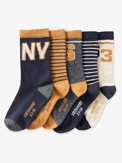 Junge-Unterwäsche-Socken-5er-Pack Jungen Socken, College-Style