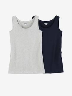Vêtements de grossesse-Collection allaitement-Lot de 2 débardeurs grossesse et allaitement