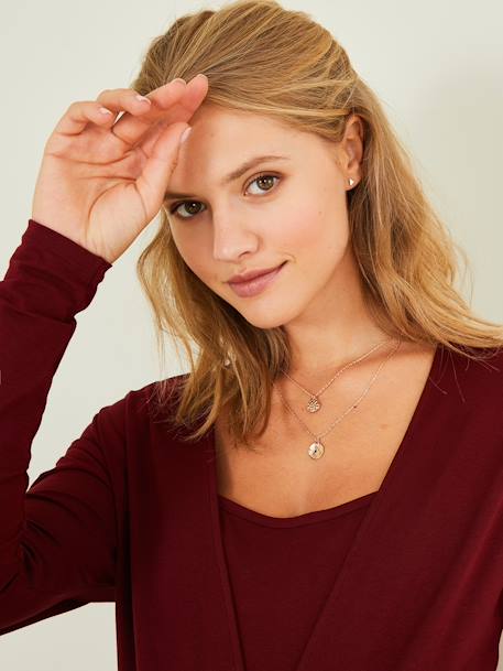 Umstands-Shirt in Wickel-Optik bordeaux 