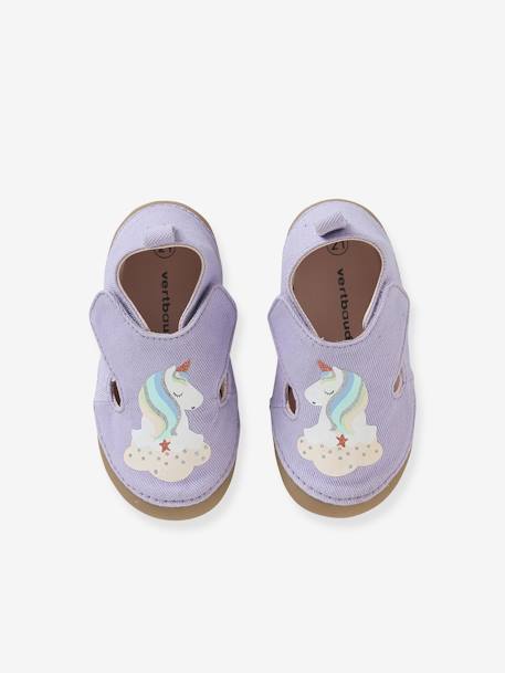 Chaussons Bebe Fille En Toile Detail Licorne Lilas Chaussures Chaussons Bebe Fille En Toile Detail Licorne Lilas Chaussures