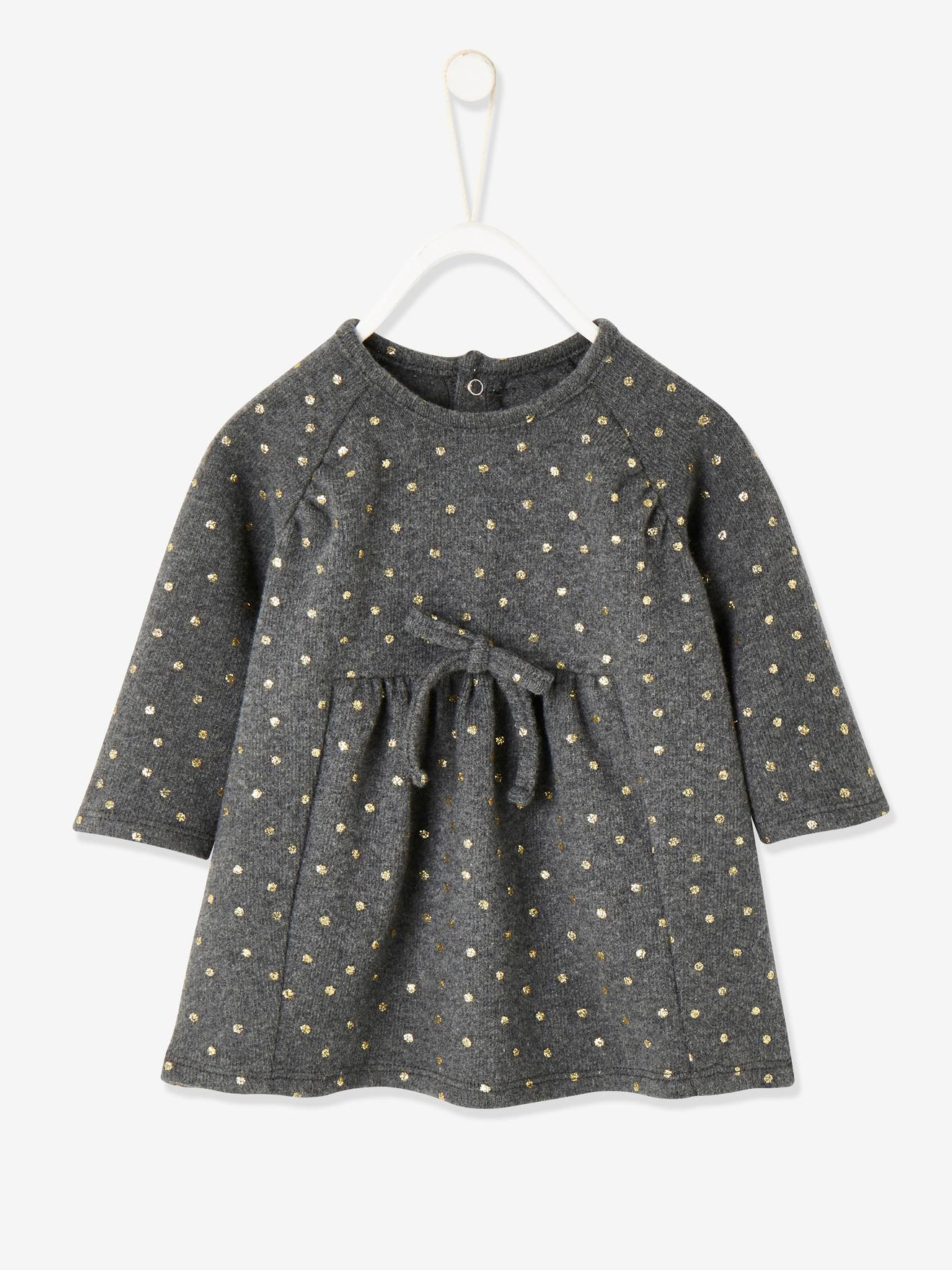 Robe Tricot Imprime Irise Bebe Fille Anthracite Bebe