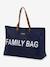 Sac à langer Family Bag CHILDHOME BLEU+NOIR+VERT CLAIR UNI AVEC DECOR 