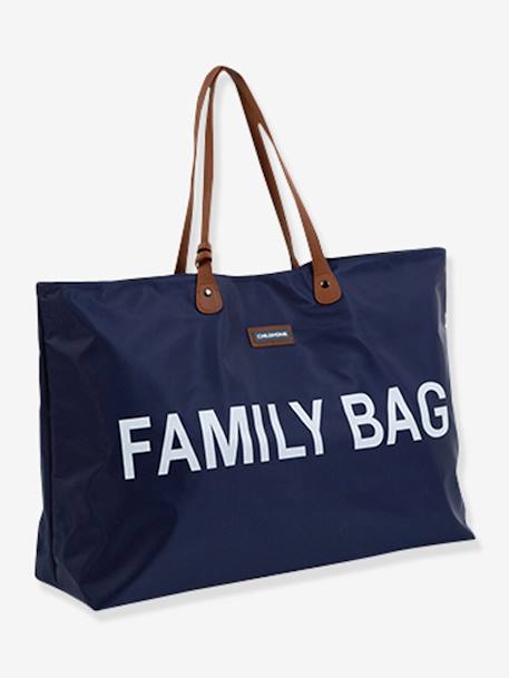 Sac à langer Family Bag CHILDHOME BLEU+NOIR+VERT CLAIR UNI AVEC DECOR 