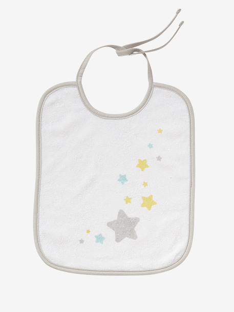 Lot de 7 bavoirs bébé VERTBAUDET Etoiles+Imprimé jungle+Motifs fruits+Motifs Noel 