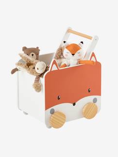 Zimmer und Aufbewahrung-Aufbewahrung-Truhe, Aufbewahrung für Spielzeug-Fahrbare Spielzeugkiste „Fuchs“