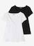 Lot de 2 T-shirts cache-coeur grossesse et allaitement LOT MARINE/GRIS+noir 