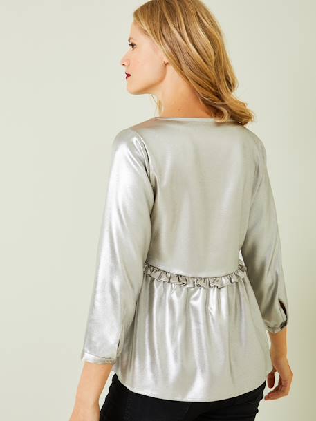 Festliche Umstandsbluse / Stillbluse goldfarben 