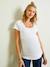 Lot de 2 T-shirts cache-coeur grossesse et allaitement LOT MARINE/GRIS+noir 
