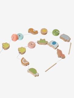 Spielzeug-Erstes Spielzeug-Erstes Lernspielzeug-Baby Fädel-Set mit Holztieren, Holz FSC®