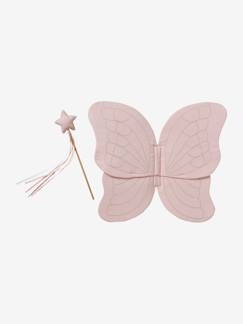 Spielzeug-Kinder Kostüm-Set: Schmetterlingsflügel + Zauberstab