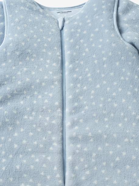 Schlafsack/Overall für Babys, Mikrofaser BLAU/DREIECKE+Rosa/Sterne 