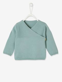 Baby-Pullover, Strickjacke, Sweatshirt-Pullover-Bio-Kollektion: Strickjacke für Neugeborene