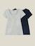 Lot de 2 T-shirts cache-coeur grossesse et allaitement LOT MARINE/GRIS+noir 