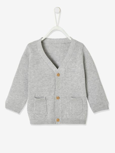 Gilet Bebe Garcon Avec Poches Fantaisie Gris Clair Chine Bebe