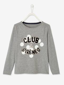 T-shirt fille "club des sirènes" détails fantaisie manches longues