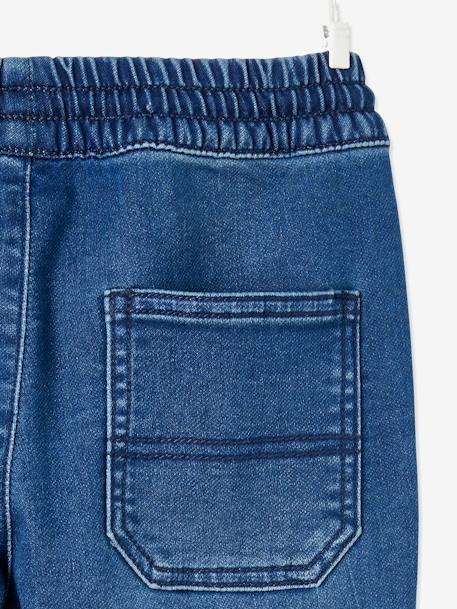 Pantalon en molleton effet denim facile à enfiler garçon DENIM GRIS CLAIR+stone 
