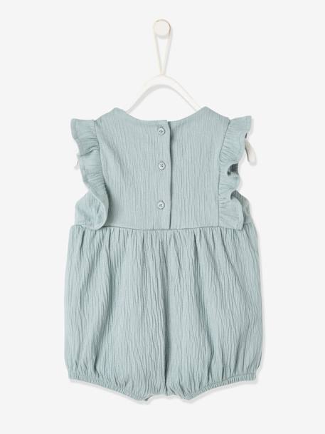 Ärmelloser Mädchen Baby Kurzoverall GRAU+rosa+vanille 