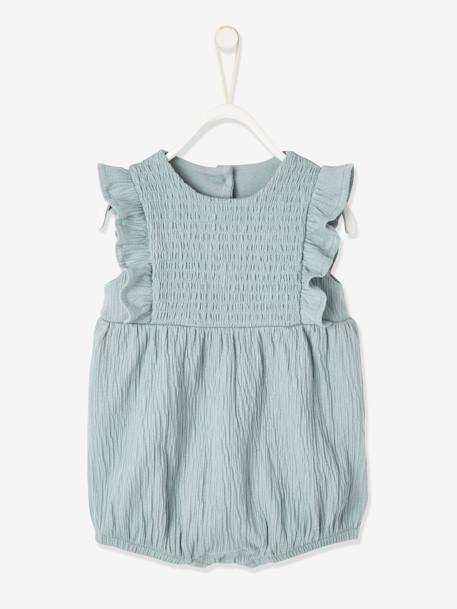 Ärmelloser Mädchen Baby Kurzoverall GRAU+rosa+vanille 