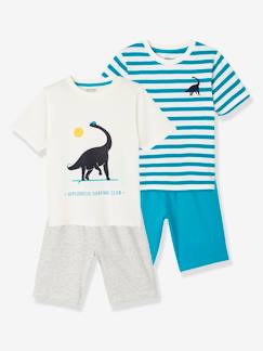 Junge-Pyjama, Overall-2er-Pack kurze Jungen Schlafanzüge, Dino