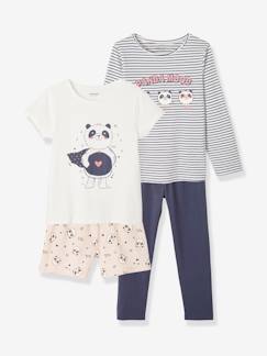 Mädchen-Pyjama, Overall-Mädchen Set: Schlafanzug und kurzer Schlafanzug