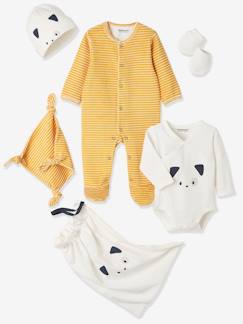 Sommer-Pyjamas-5-teiliges Baby-Set, Beutel mit Katzenprint