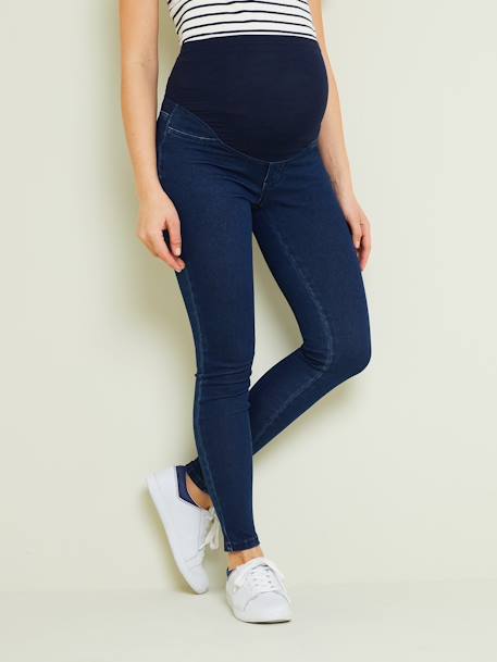 Tregging de grossesse sans couture effet jean denim brut+Denim clair+gris 