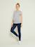 Nahtlose Umstands-Jeggings dark blue+grau+hellblau 