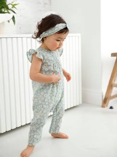 Baby-Latzhose, Overall-Mädchen Baby-Set: Overall und Haarband