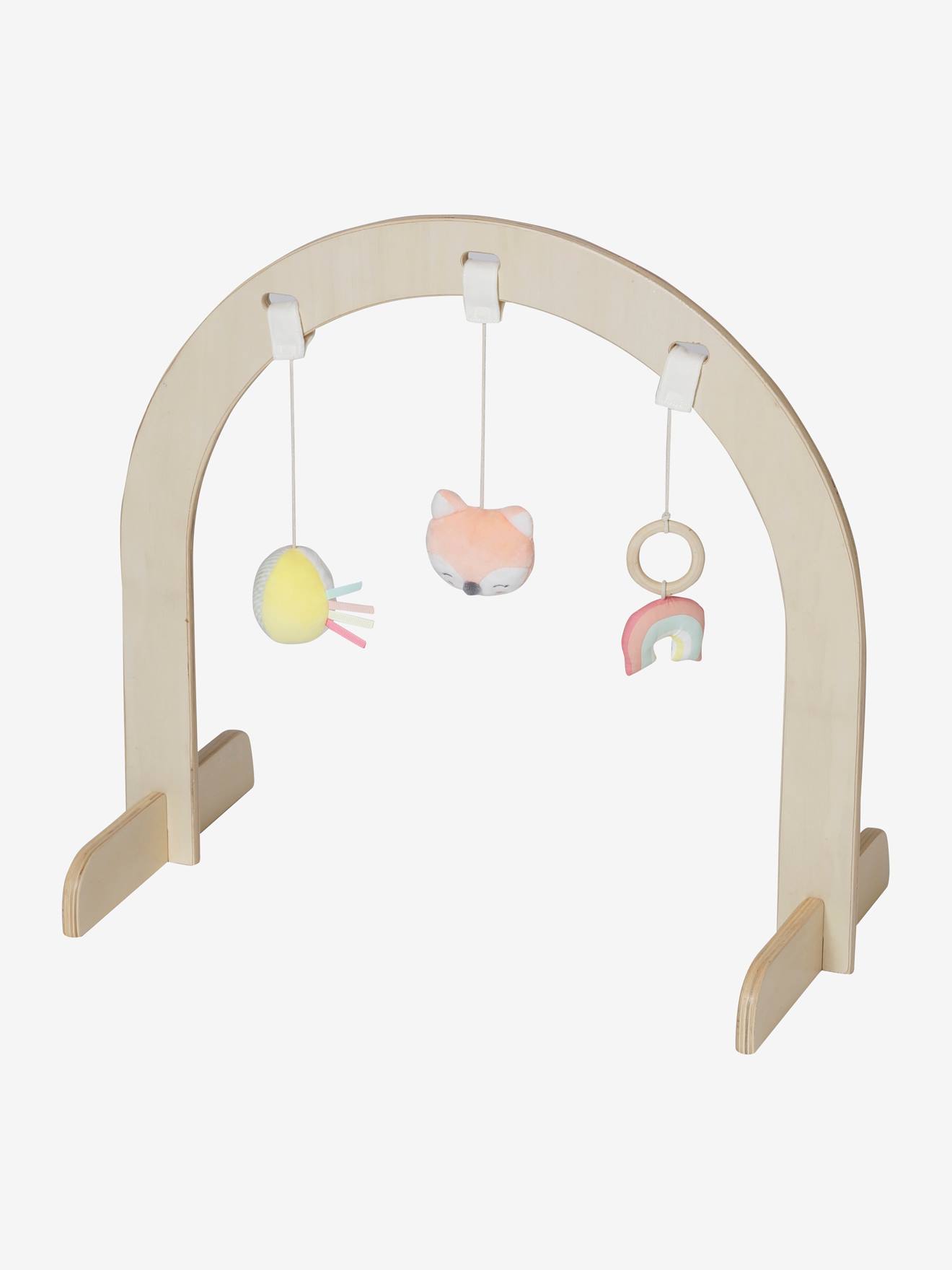 Lot De 3 Jouets A Suspendre Pour Portique Arche D Eveil Modulable En Bois Rose Jouet