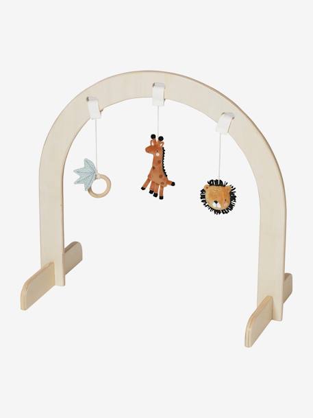 Lot De 3 Jouets A Suspendre Pour Portique Arche D Eveil Modulable En Bois Multicolore Jouet