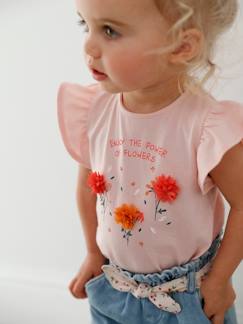 Baby-T-Shirt, Unterziehpulli-Mädchen Baby T-Shirt, 3D-Blumen