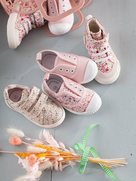 Baskets élastiquées bébé fille en toile, Chaussures