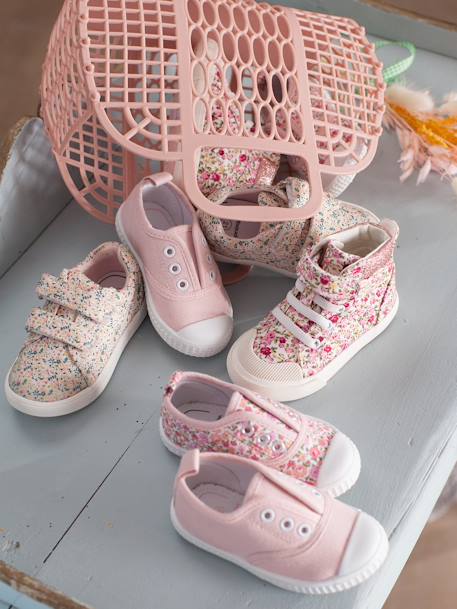 Baskets élastiquées bébé fille en toile, Chaussures